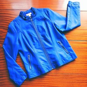 Christopher & Banks Faux Leather Moto Jacket NWOT